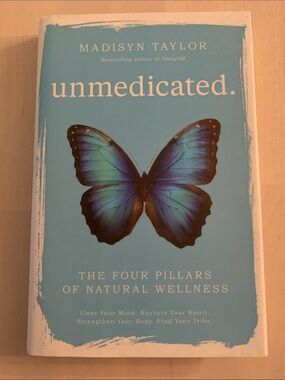 Hardcover Wellness Book - Blue & White Back Cover